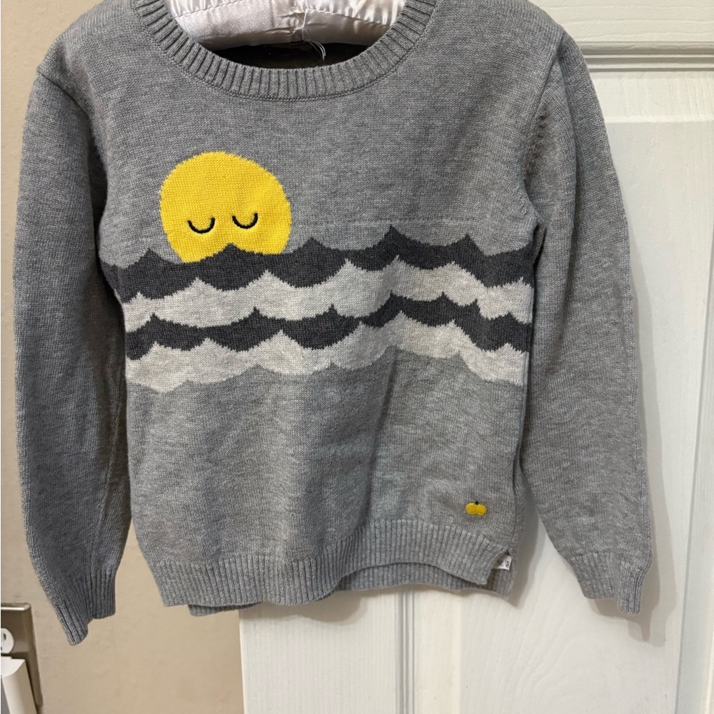 Bonnie Baby Gray Sweater with Yellow Sun Design